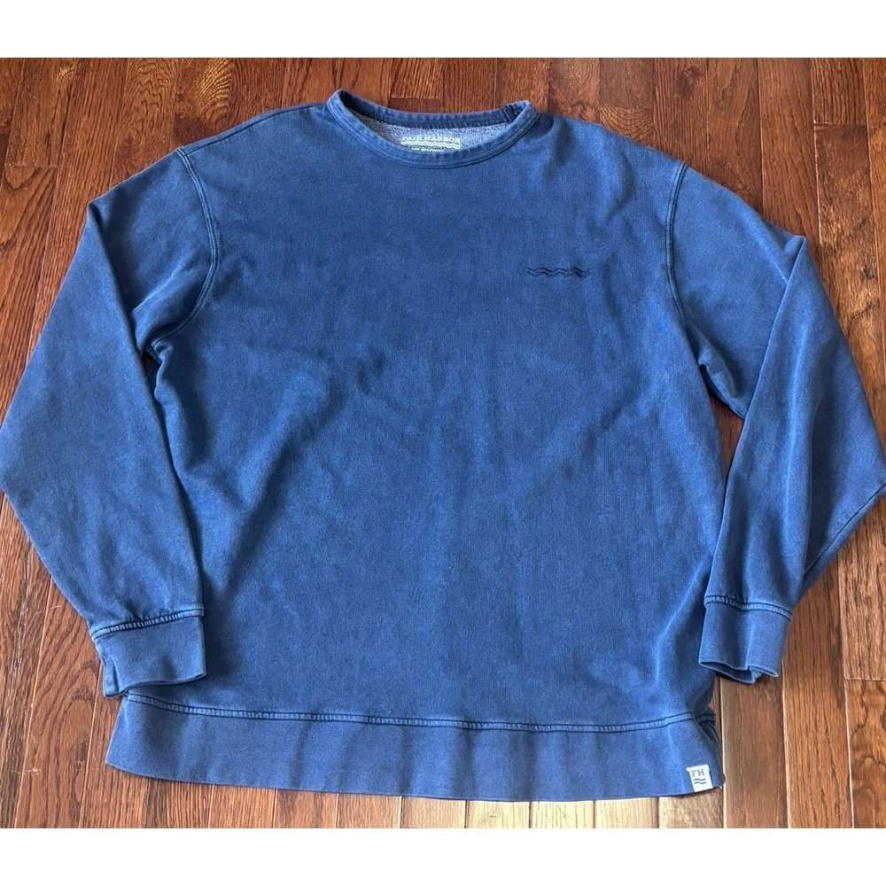 Men's Fair Harbor Saltaire Crewneck‎ Blue Size Large